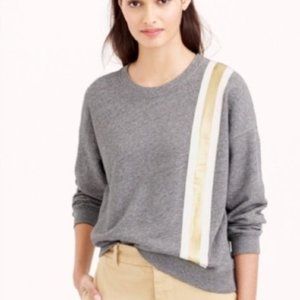 jcrew gold striped sweatshirt